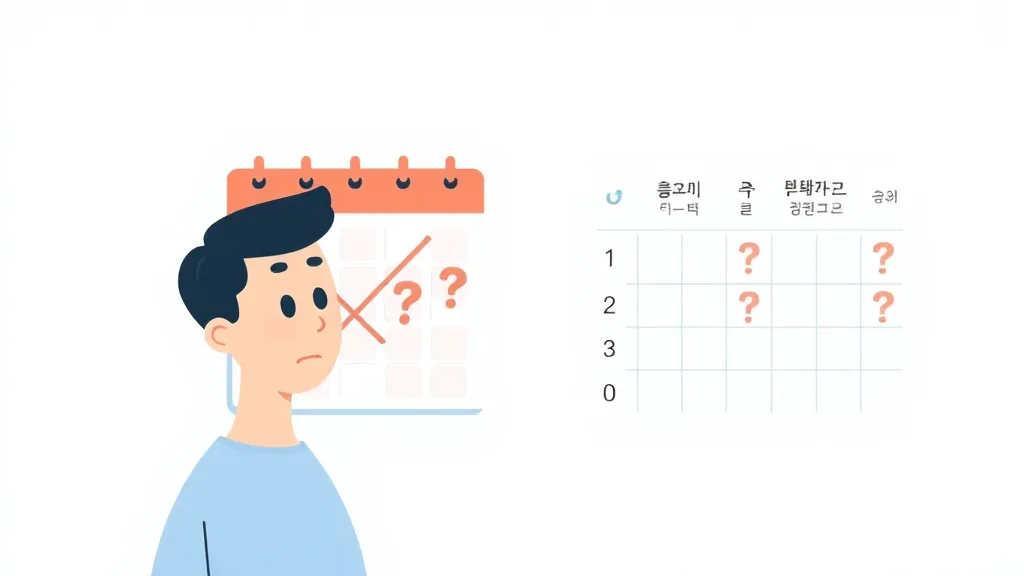 습관 추적 실패 캘린더 일러스트