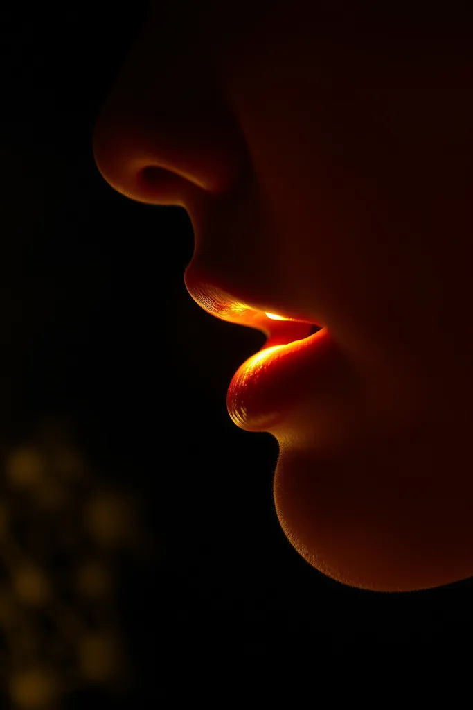 person speaking the word yet with glowing light